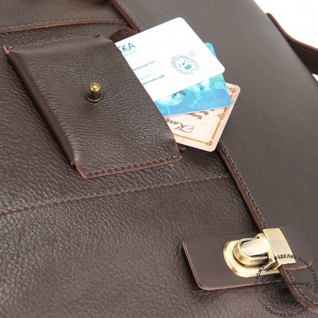 Кожаный рюкзак "Школьник" (тёмно-коричневый)